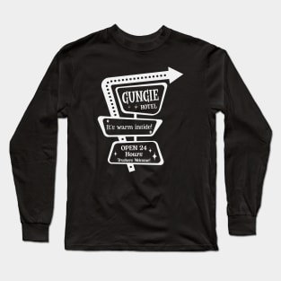 White Gungie Hotel Retro Sign Long Sleeve T-Shirt